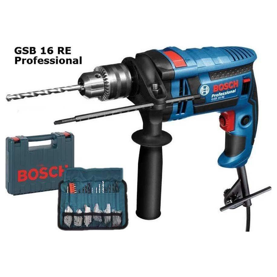 Bosch GSB 16 RE Impact Drill + 100 pcs Accessories - Goldpeak Tools PH Bosch Bosch GSB 16 RE Impact Drill + 100 pcs Accessories - Goldpeak Tools PH Bosch
